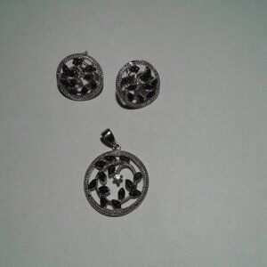 Pendant and earrings